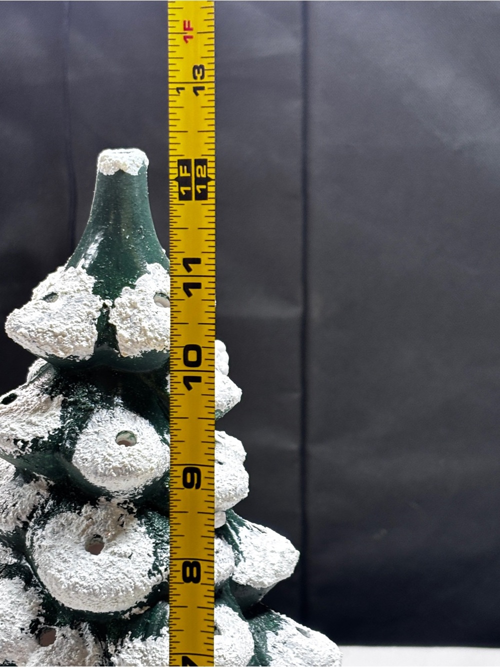Darice Ceramic Christmas Tree Decorated W/lights Cord No Bulb Red Star Vtg - Picture 15 of 16